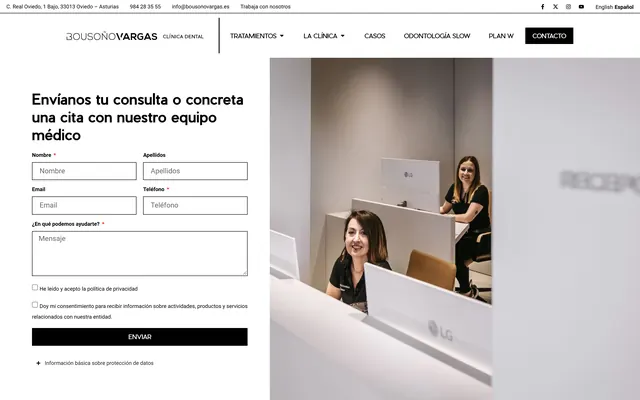 Web de Bousoño Vargas: Contacto y cita