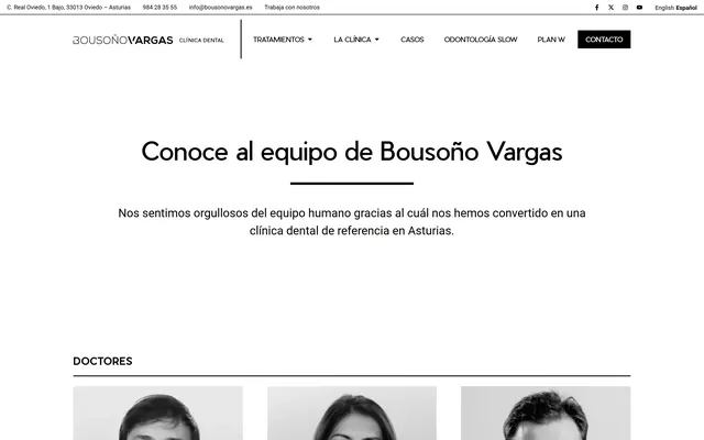 Web de Bousoño Vargas: Equipo