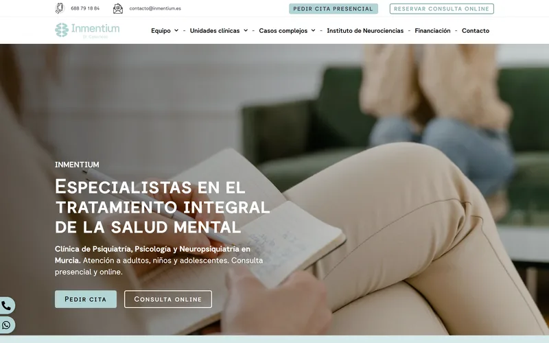 Web de una clínica de salud mental