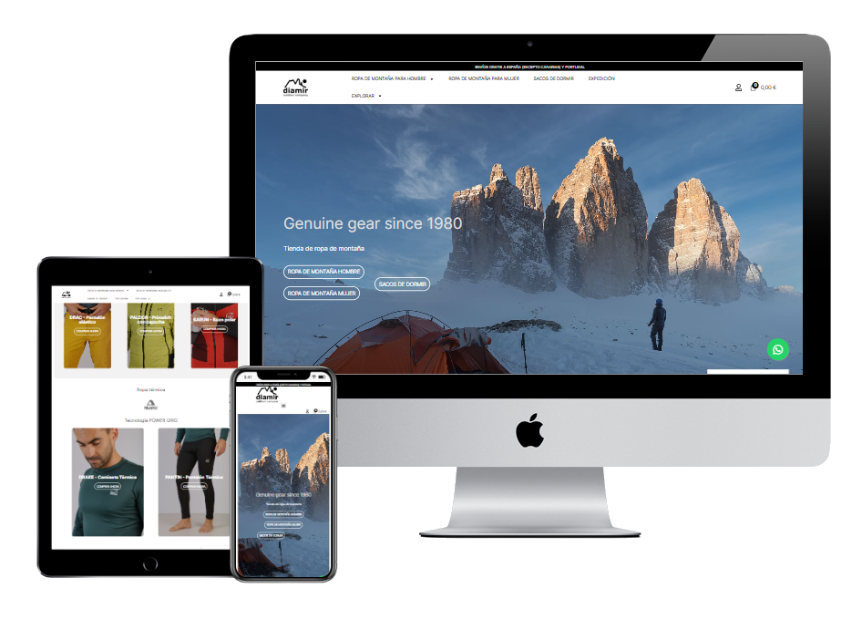 Diamir - Diseño tienda online con WooCommerce en Cantabria by Gregores One